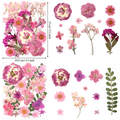 150Pcs Dried Pressed Flowers Leaves kit for Resin Molds,Pink Real Natural Dry Pressed Flowers for Nails Art Phone Cases Scrapbook Supplies Card Soap Candle Jewelry Making