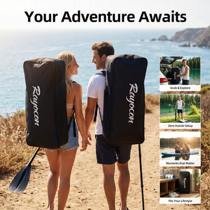 Inflatable Stand Up Paddle Board 11'×34" Extra Wide SUP, Ultra-Stable for Adults & Dog, 450lbs, Dual Chamber Pump, Fiberglass Paddle, Military Grade Dual Layer, Wild Bear Claw Polar Design Green