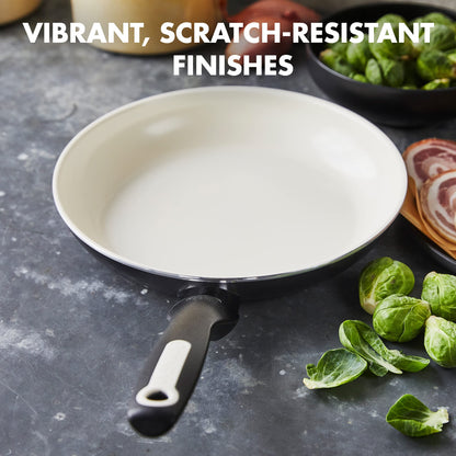 GreenPan Rio Healthy Ceramic Nonstick 10" Frying Pan Skillet, PFAS-Free, Dishwasher Safe, Black