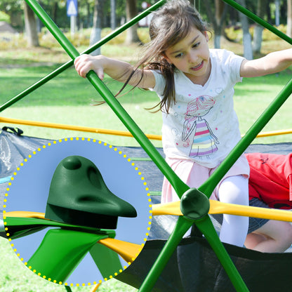 Merax 13FT Climbing Dome with Hammock, Outdoor Geometric Dome Climber Play Center for Kids 3-10 Supporting 1000 lbs, Easy Assembly Jungle Gym