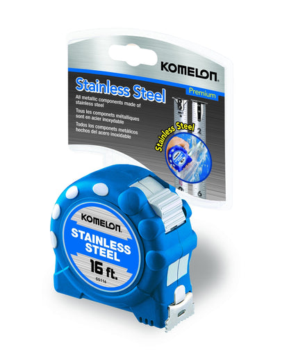 Stainless Steel Tape Measure, 1 Inx16 ft