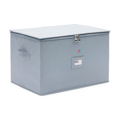 MOJECTO Extra Large Tall Hard Stemware Storage Box (20x15.5x13.2 In). 12-Large Padded Compartments For Wine Bottles, Glasses, Flutes, martini Up To 13.2 In Tall