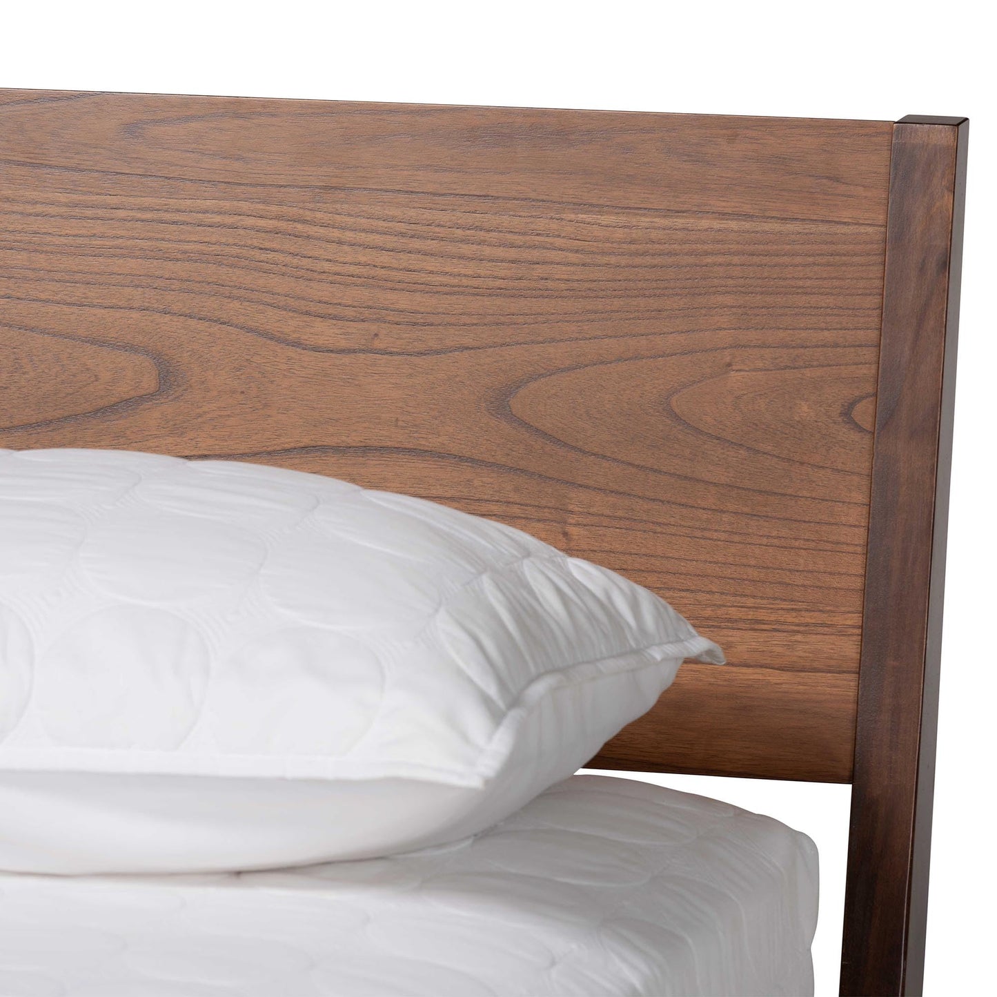 Baxton Studio Salvatore Platform Bed, Queen, Walnut Brown