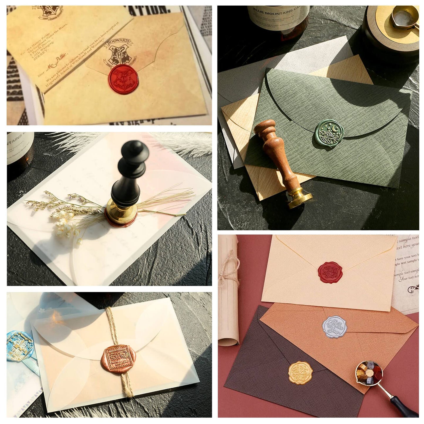1456Pcs Sealing Wax Beads Kit, Letter Wax Seal Stamp, 56 Colors