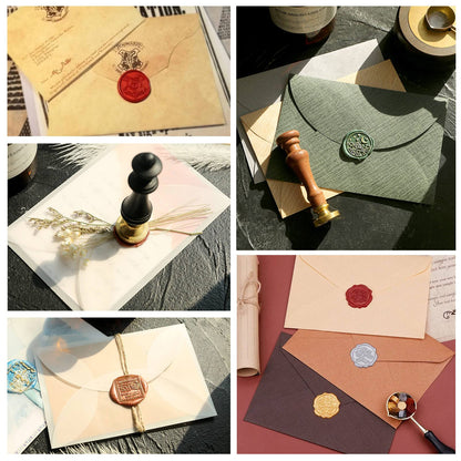 1456Pcs Sealing Wax Beads Kit, Letter Wax Seal Stamp, 56 Colors