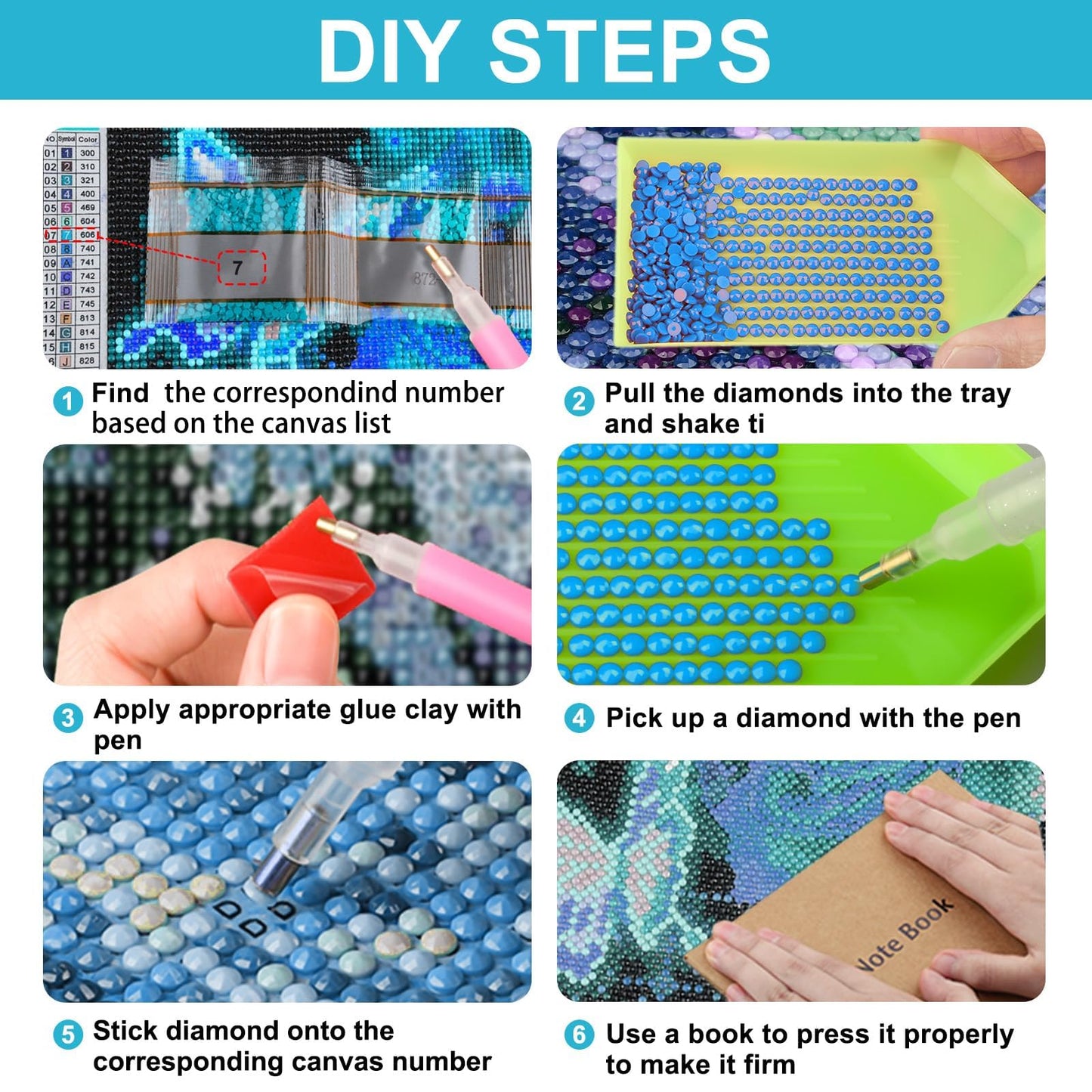 DOTSOPS Diamond Painting Kits Art Adults Painting Kit Crafts DIY 5D Diamond Art Packs Kits Full for Adults Beginner Home Wall Decoration Gift 11.8x15.7 Inches (4 Pack Landscape-b)