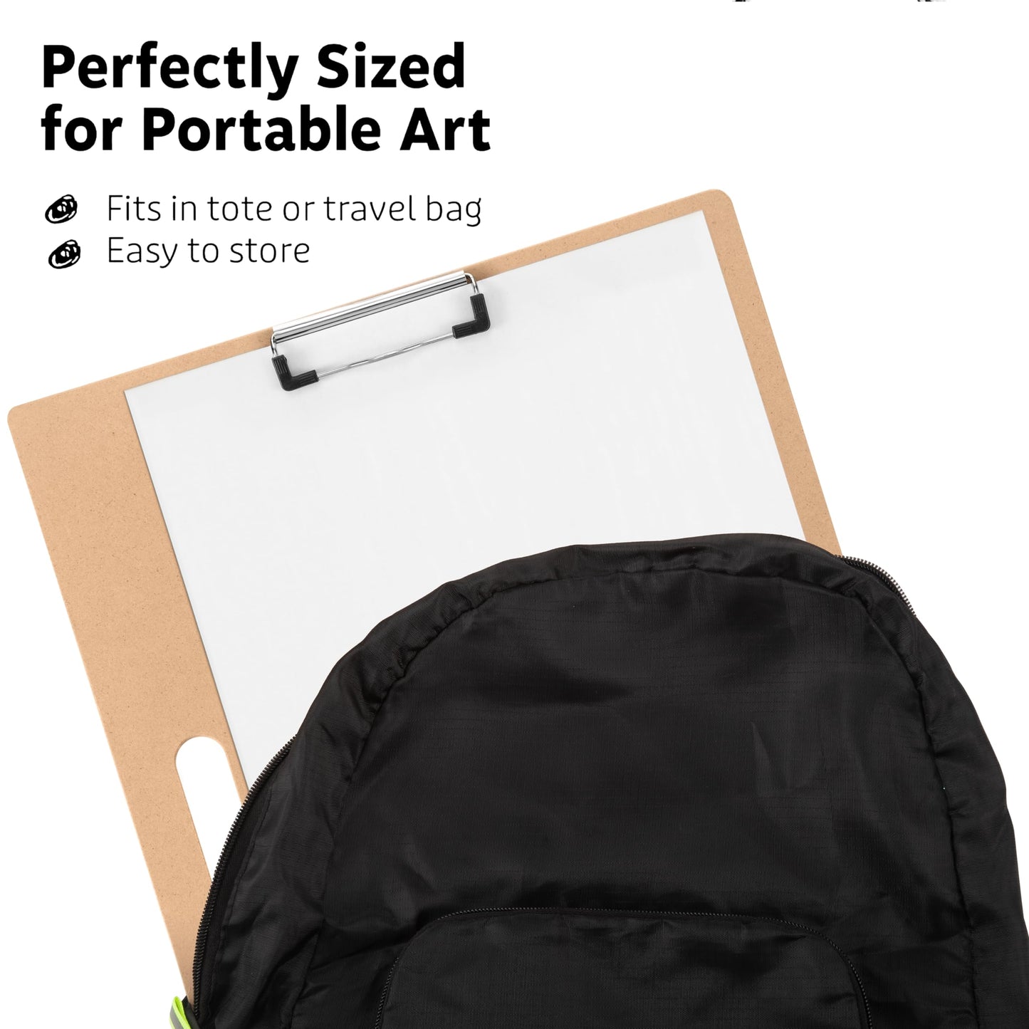 13" x 17" Artist Sketch Board with Handle - Portable Clipboard for Painting and Drawing, Art Supplies for Adults by TX Liteart