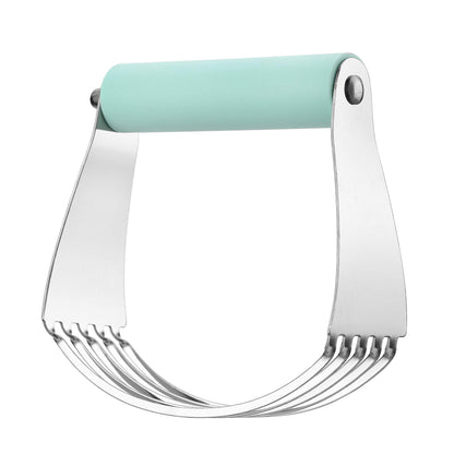 Spring Chef Large Mint Dough Blender - Stainless Steel Pastry Cutter Tool For Baking w/Thick Sharp Blades - Butter & Dough Cutter - Pastry Blender for Easy Mixing - Dishwasher Safe Kitchen Essentials