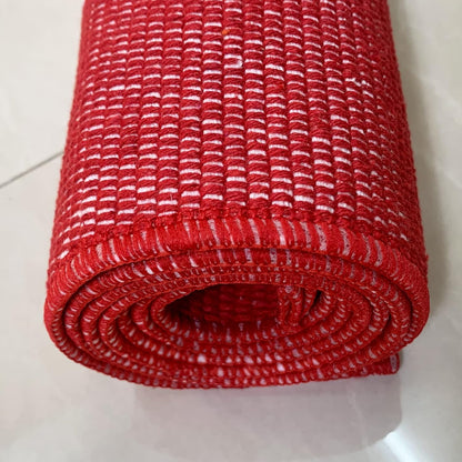 USTIDE Cotton Buffalo Plaid Rug, Red & White Check, 23.6"X51", Hand-Woven Indoor/Outdoor Washable Carpet