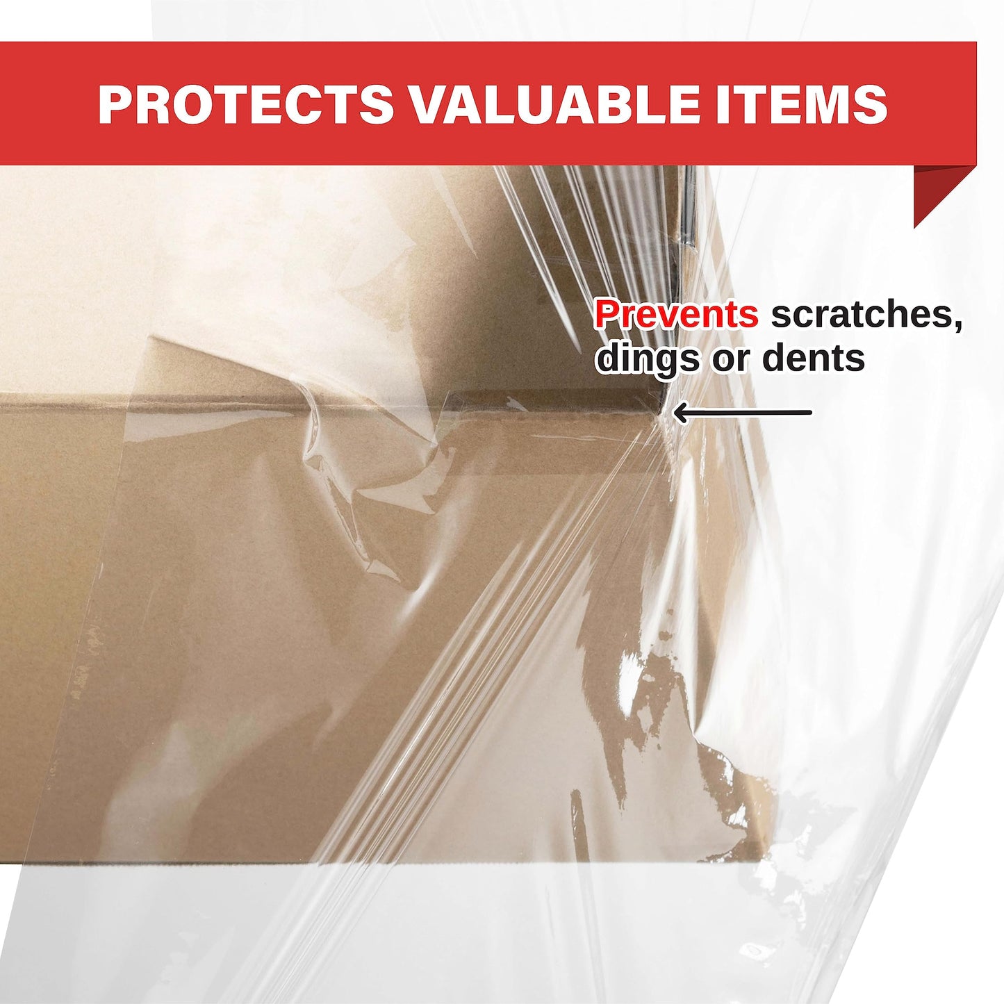 Simply Cool Stretch Wrap Industrial Strength Extra Thick 17.5" 1100 SqFt 80 Gauge 1 Pack Shrink Wrap Roll for Moving Supplies, Furniture, Pallet Wrapping, Packing, Heavy Duty Stretch Film