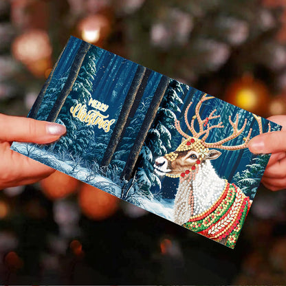 ycyingcheng Diamond Painting Greeting Cards, 5D Rhinestone Art Greeting Card for Hochday Festival Craft Gift Your Girlfriend Birthday Card Christmas Cards (DP078)
