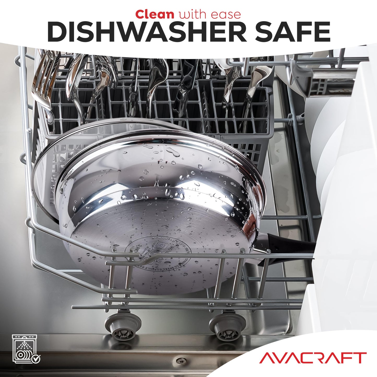AVACRAFT Egg Poacher, Stainless Steel Egg Poaching Pan, Poached Eggs Cooker Food Grade PFOA free