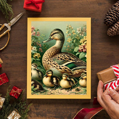 TUTUMAY21 Diamond Art Kits for Adults 5D Frameless Mallard Duck and Flowers Diamond Painting Kits for Adults Beginner, Round Diamond Kits for Home Wall Decor 12x16in