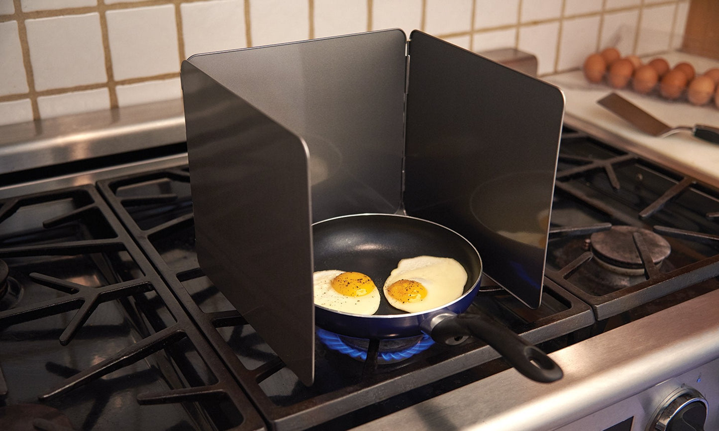 Fox Run Splatter Shield, 3 Sided Frying Splatter Guard For Stove Top, 9" x 10.25"