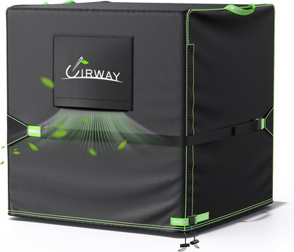 UIRWAY Air Conditioner Covers, Heavy Duty Outdoor Waterproof AC Protection Cover for Universal Square Units
