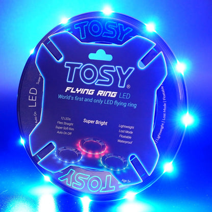 TOSY Bundle of 3-2X Blue + Green - Flying Ring 12 LEDs Super Bright