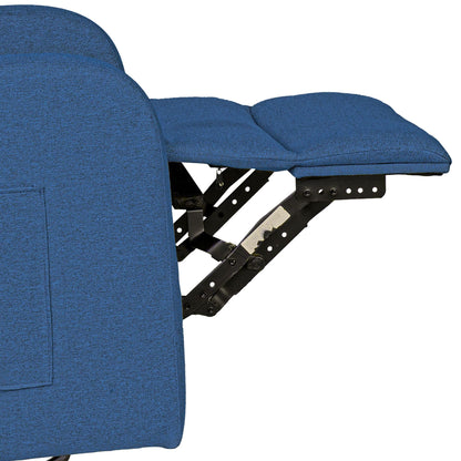 Ink+Ivy Recliner & Rocking Chair: Glider Recliner Nursery Chair for Living Room & Bedroom, Swivel Rocker Recliner with Side Pockets, Comfy Chair for Small Spaces, Blue