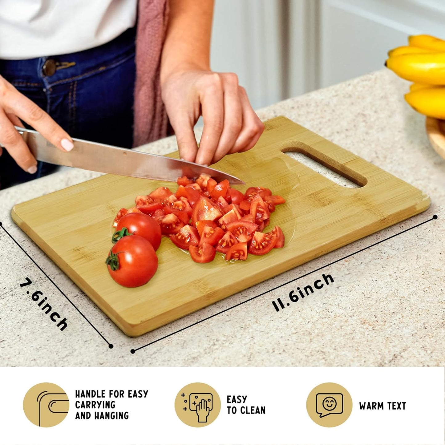 Cousins Bamboo Cutting Board, Life Is Just Better with Cousins, Decorative Cutting Boards for Kitchen
