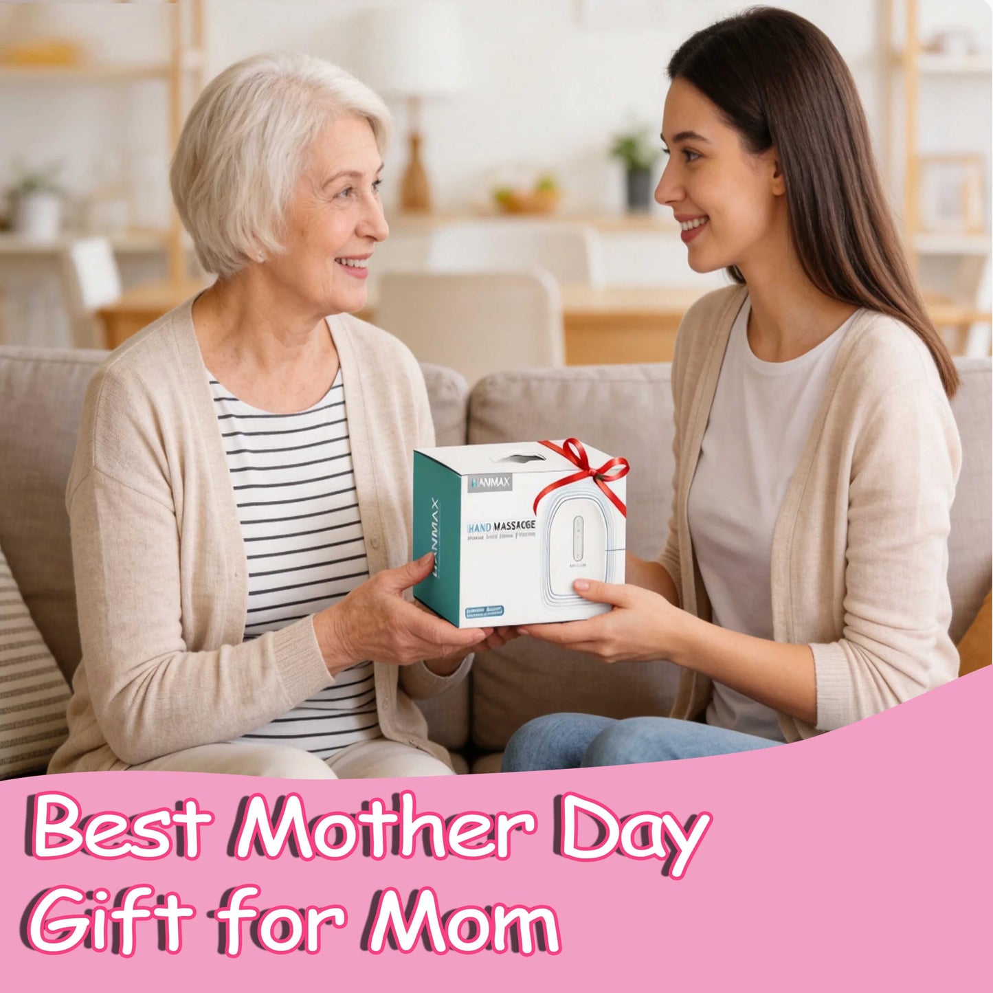HANMAX Cordless Hand Massager with Heat and Compression – for Arthritis & Carpal Tunnel, Mothers Day Gifts for Mom/Women/Men, FSA-HSA Eligible