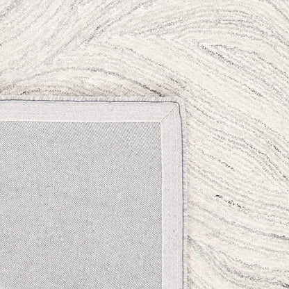 SAFAVIEH Metro Collection Area Rug - 10' x 14', Ivory & Silver, Handmade Modern Abstract Wool, Ideal for High Traffic Areas in Living Room, Bedroom (MET505G)