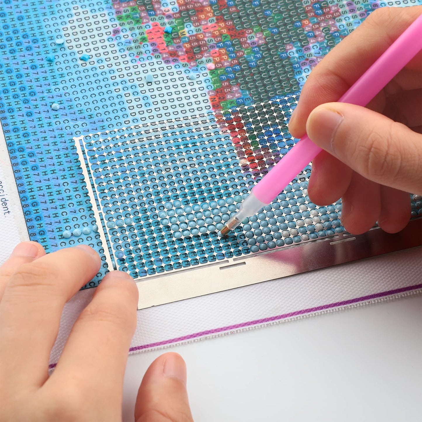 Gersoniel 3 Pcs Stainless Steel Diamond Painting Ruler Steel 5d Drawings Mesh Rulers Tool 216/699/1020 Blank Grids for Diamond Pasted Drawing Round Full Partial Drill Tools Keeps Drills Aligned