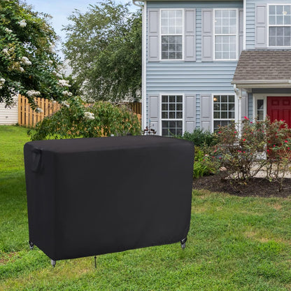 48 Inch 48''L 18''W 36''H Kingling Outdoor Table Cover for Wicker Bar Cart, Waterproof Patio Bar Table Cover