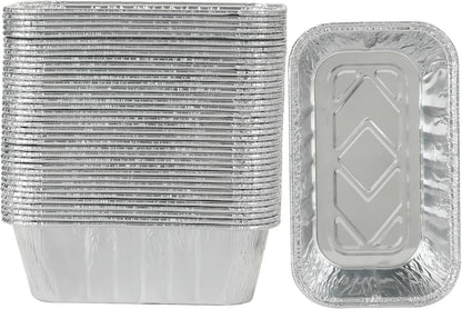 30 Pack 1Lb Mini Loaf Pans, Heavy Duty Disposable Aluminum Foil Bread Tins, Standard Size - 6" X 3.5" X 2.5"