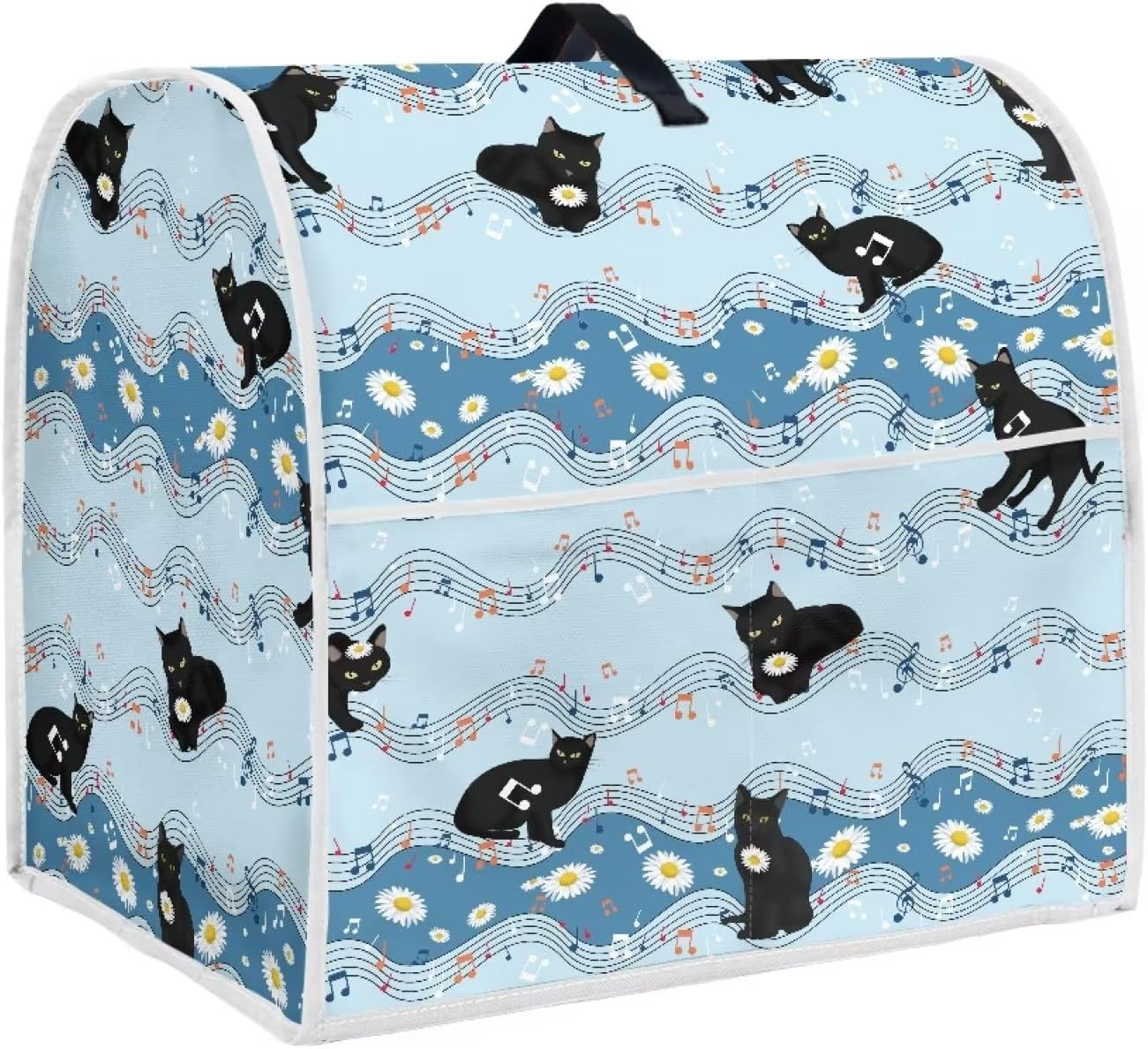 Cat Music Mixer Cover, Kitchen Appliance Covers to Keep Clean & Safe, Dustproof Compatible with 5-8 Qt Bowl-Lift Mixer