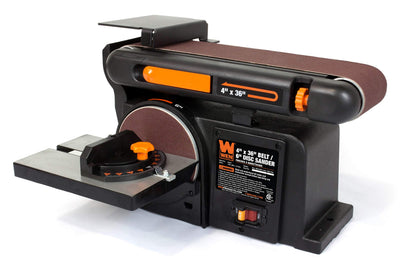 WEN JT630H 10-Amp 6-Inch Spiral Benchtop Jointer & 6502T 4.3-Amp 4 x 36 in. Belt and 6 in. Disc Sander with Cast Iron Base