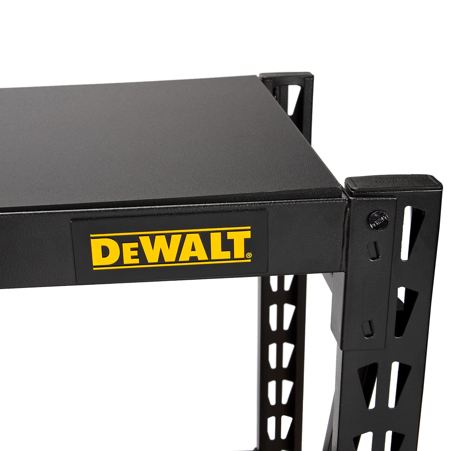 DEWALT 41658 DXST4500BLK 3-Shelf Industrial Storage Rack with Laminate Deck - 50”W x 18”D x 48”H, Black