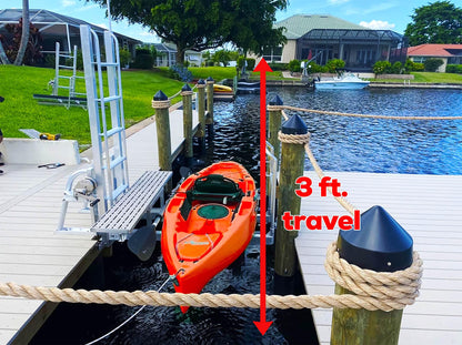 Golden Boat Lifts Kayak Launch, 3-7 Step Aluminum Dock System (5-Step Heavy Duty)