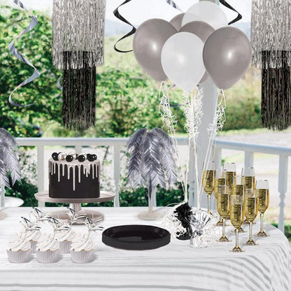 Beistle Metallic Wrapped Balloon Weight – 6 Pack, Silver Balloon Centerpiece Bouquet Holders, Party Decoration Accessories for Birthdays, Weddings, Graduations, and Retirement Celebrations, 6 Oz