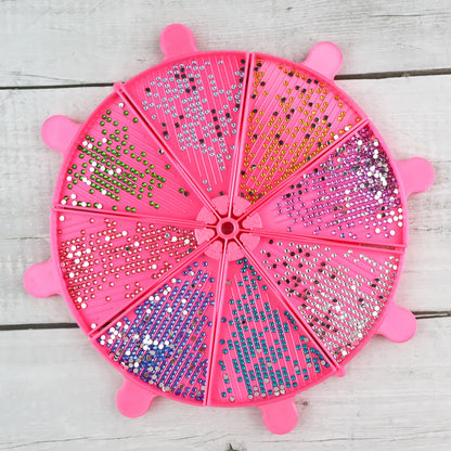 Round Diamond Painting Tray Kit,Diamond Art Drill Organizer for Beads & Rhinestones, Easy Sorting Tool for DIY Diamond Painting Kits