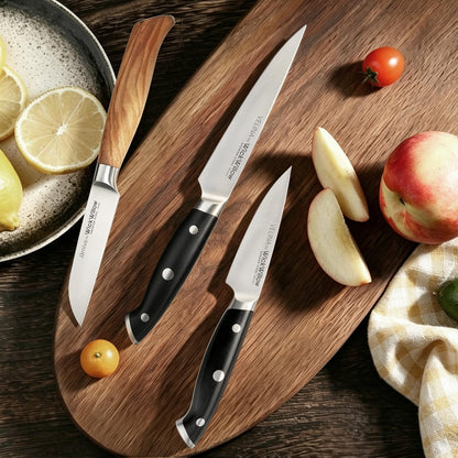 WICKWILLOW 3.5 Inch Paring Knife – Razor Sharp German Steel – Small Kitchen Knife for Home Cooks – Peeling, Trimming & Precision Work – Full Tang & Ergonomic Handle – Gift Box – Velina Series
