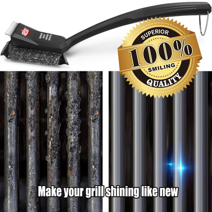 GRILLART Grill Brush Bristle Free, SteamWizards [Ultra Safe & Efficient] Grill Cleaner Brush for All Grill Grates, Replaceable Head BBQ Grill Brush for Outdoor Grill, Grill Accessories, Gifts for Men