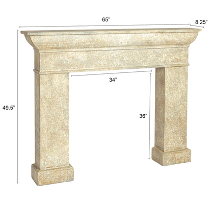Creative Co-Op Monolith Decorative Fireplace Mantel, Antique