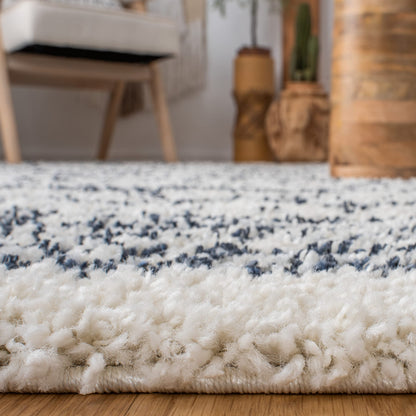 SAFAVIEH Area Rug 10x14 - Arizona Shag Collection - Large - Ivory & Slate, Moroccan Boho Design, Non-Shedding & Easy to Clean, Ideal for Living Room, Bedroom, Dining Space (ASG741M)