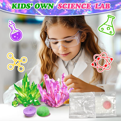 rifamee 24 Pack Valentines Day Gifts for Kids Science Kit Planting Crystal Classroom Exchange School Activities Party Favors for Boys and Girls with Card