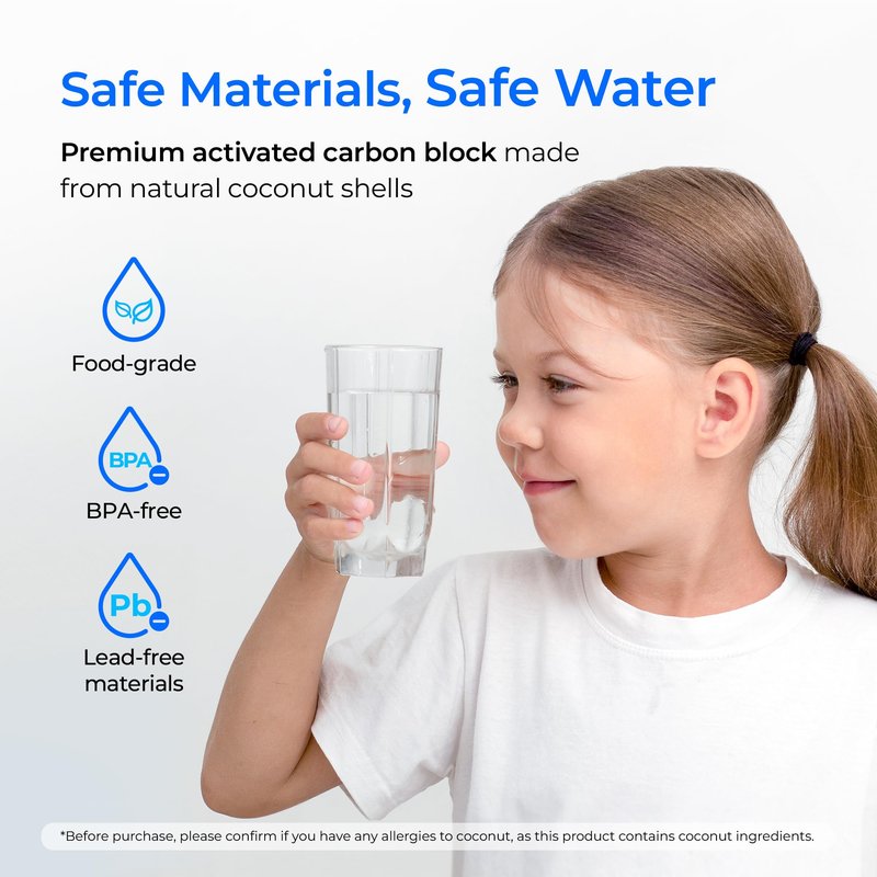 Waterdrop FQK1R, GXULQR Under Sink Replacement Filter, Replacement for Hexagonal Head GE SmartWater GXULQR, GXULQK and GXK140TNN, NSF/ANSI 42 372 Certified, 2K Gallons, 2 Filters