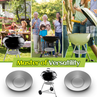 MorningRo 1 Pcs 11'' Diameter Ash Catcher Pan Ash Pan for Charcoal Grill Compatible with Weber for Grill Replacement Parts