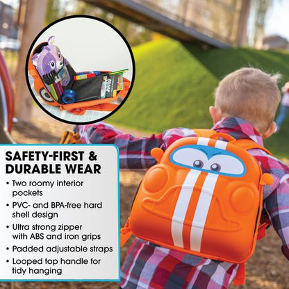 KIDDIETOTES Car Backpack for Boys and Children – Three Color Options of Cars Backpack for Toddlers – Perfect for Daycare, Preschool, Kindergarten, and Elementary School
