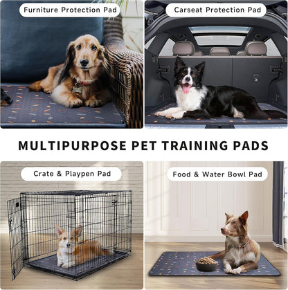 Sunheir Washable Dog Pee Pads - Heavy Absorbency, Waterproof & Non-Slip | Grey, 2-Pack for Potty Training
