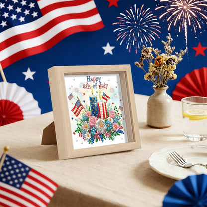 DIYDeligths 9Pcs Interchangeable Seasonal Holiday Pearl Painting Kit DIY Diamond Art Craft Wood Frame for Home Desktop Wall Decor (Seasons Festivals)
