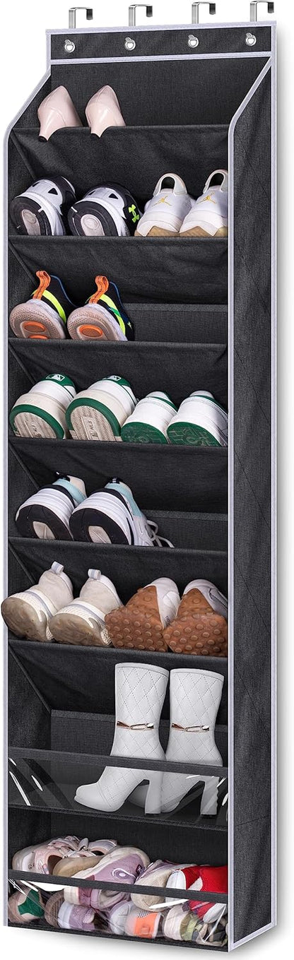 20 Closet KEETDY Over The Door Shoe Rack for Door Fit Pairs Sneakers Large Hanging Shoe Organizer for Storage Boots