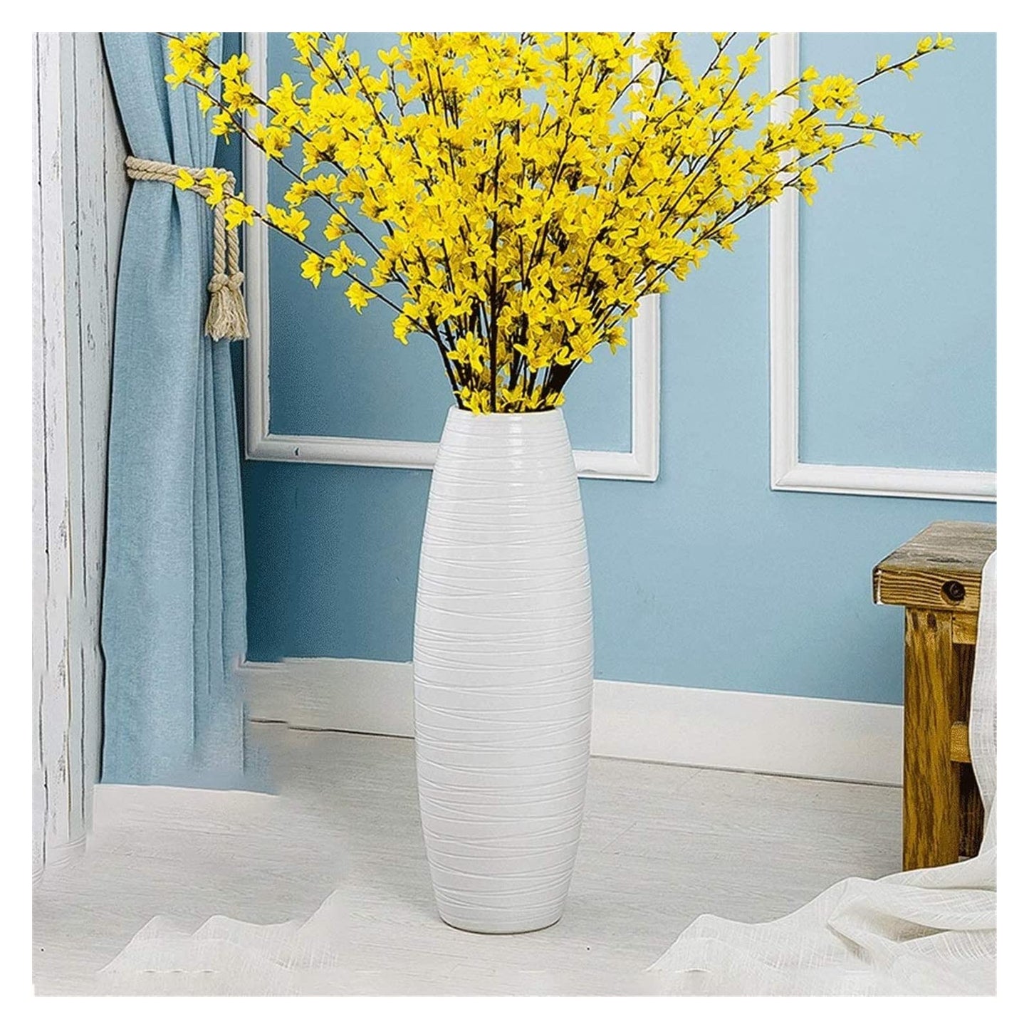 Sculpture Vase Vase Floor Ceramic Handcrafted Gifts Decoration Porch Living Room Flower Arrangement 60cm13cm13cm Crafts
