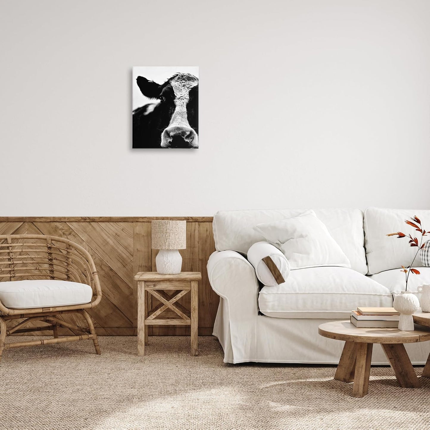 Cow Face Portrait Canvas Wall Art, 16 x 20, Designed By Lettered and Lined - Stupell Industries