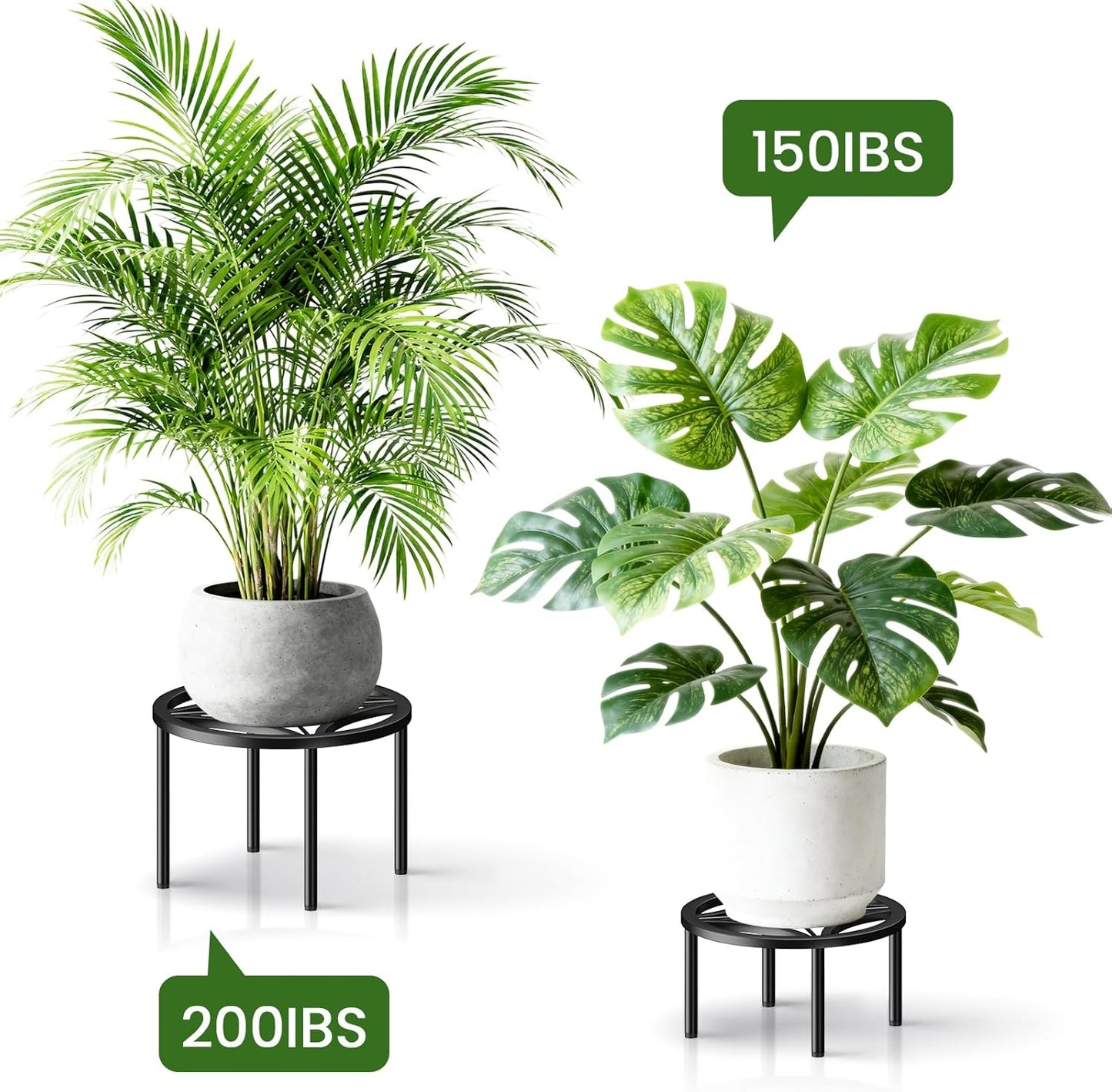 3-Pack Use(10.24" 10.24" 8.66" TOSKING Plant Stands - Heavy Duty Low Plant Stand, No Assembly Required Risers