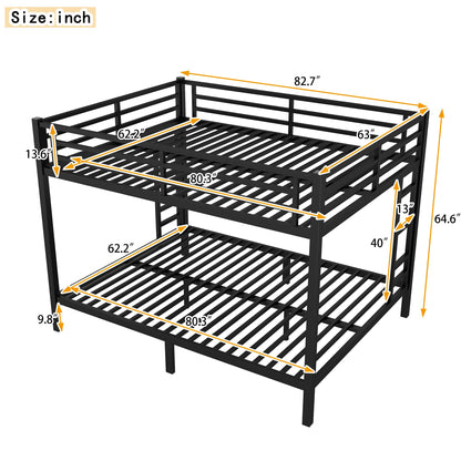 Bellemave Queen Over Queen Bunk Bed for Adults