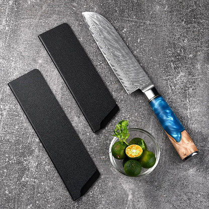 RISHTEN Knife Guard 8 Inch x 2 Inch 3 Pack Universal Waterproof Blade Edge Cover Knife Sleeves Protectors Guards for Kitchen Knives Extra Strength, Black