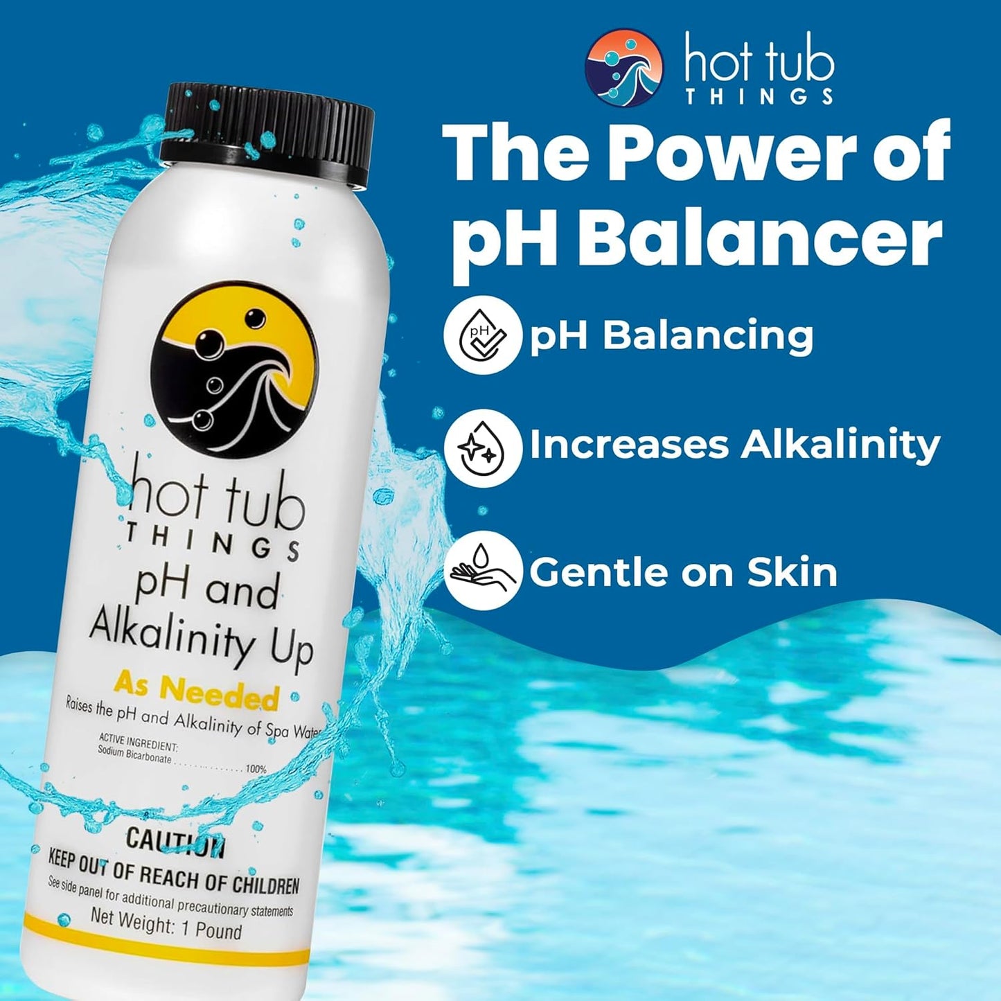 1 Hot Tub Things pH Up & Alkalinity Increaser for Hot Tub, Pool & Spa pH Plus & Alkaline Up, Alkalinity Booster